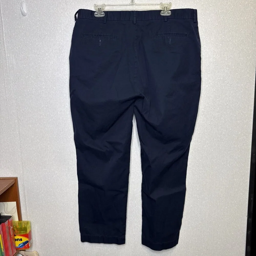 Polo Ralph Lauren Chino Pants Mens 38x30 Navy Blue Classic Fit Flat Front Cotton
